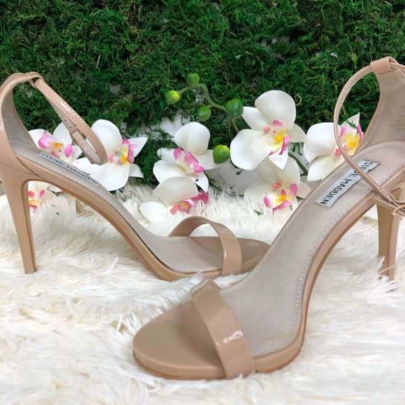 Steve Madden Shoes - Steve Madden Stecy Nude Strappy Stiletto Heels Sz8